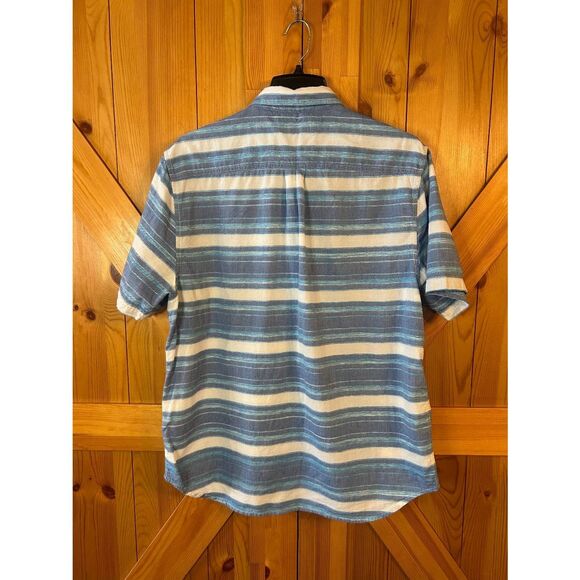 Tommy Bahama Mens Short Sleeve Button Up Shirt Blue White Plaid Size Large (5331 - Picture 9 of 9